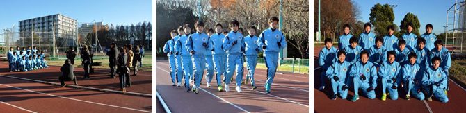 箱根駅伝に向けた壮行会と記者発表会を行いました