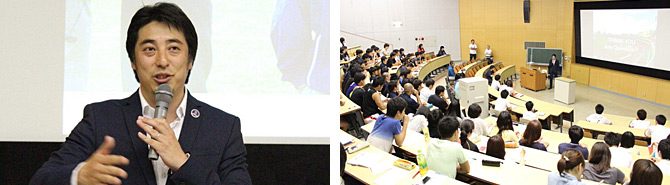 湘南望星ゼミナールで体育学部卒業生が「メジャーリーグを仕事にする」をテーマに講演