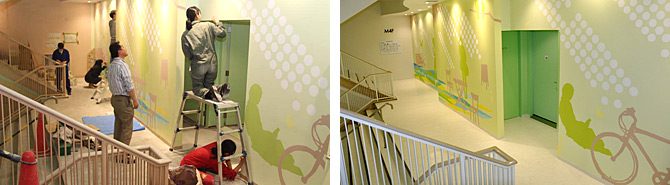学生が制作を担当した壁画とギャラリーが平塚駅に隣接する商業施設内に完成しました