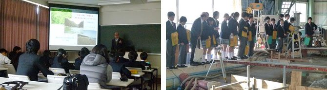 付属小学校の児童を対象に三保松原の海岸侵食を学ぶ授業を実施しました