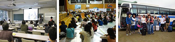 学生が参加した岩手県内でのボランティア活動報告会を開催
