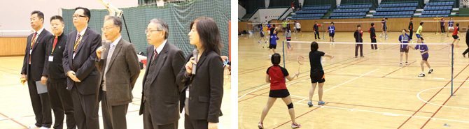湘南キャンパスを中国・北京体育大生が訪問しバドミントンで交流しました