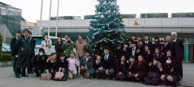 高輪キャンパスと付属高輪台高校でクリスマスイルミネーションを点灯しました