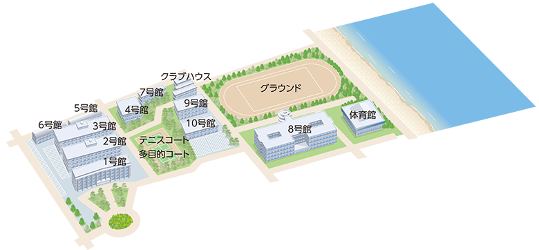 湘南キャンパス内マップ