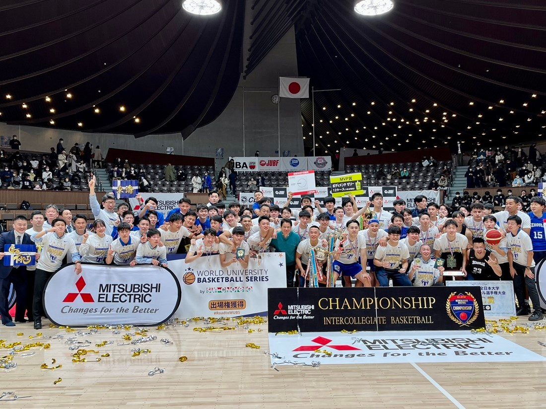 男子バスケットボール部がインカレで2年ぶり7回目の優勝を果たしまし