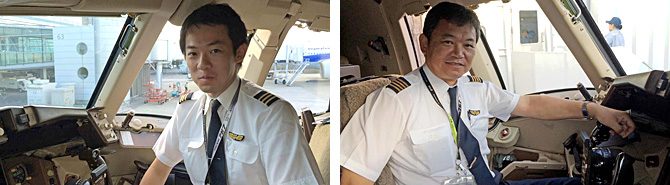 航空操縦学専攻の教員と卒業生がANA国内線でコンビを組んで乗務しました