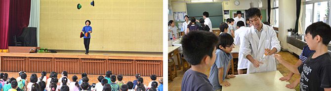 応用化学科の学生有志が「えびなっ子サマースクール」に協力しました