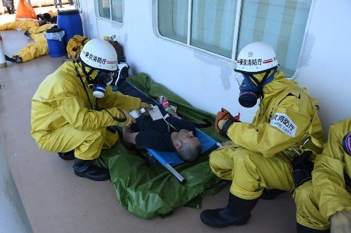 学生と教職員が大型クルーズ船のテロ対策訓練に要救助者役として参加しました ニュース 医学部 東海大学 Tokai University