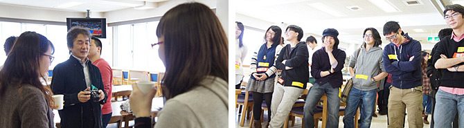 デザイン文化学科１年次生と芸術工学部４年次生を歓迎する交流会を開催しました